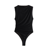 Twisted Ruched Cutout Bodysuit