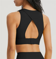 High Neck Racerback Cropped Tank Top