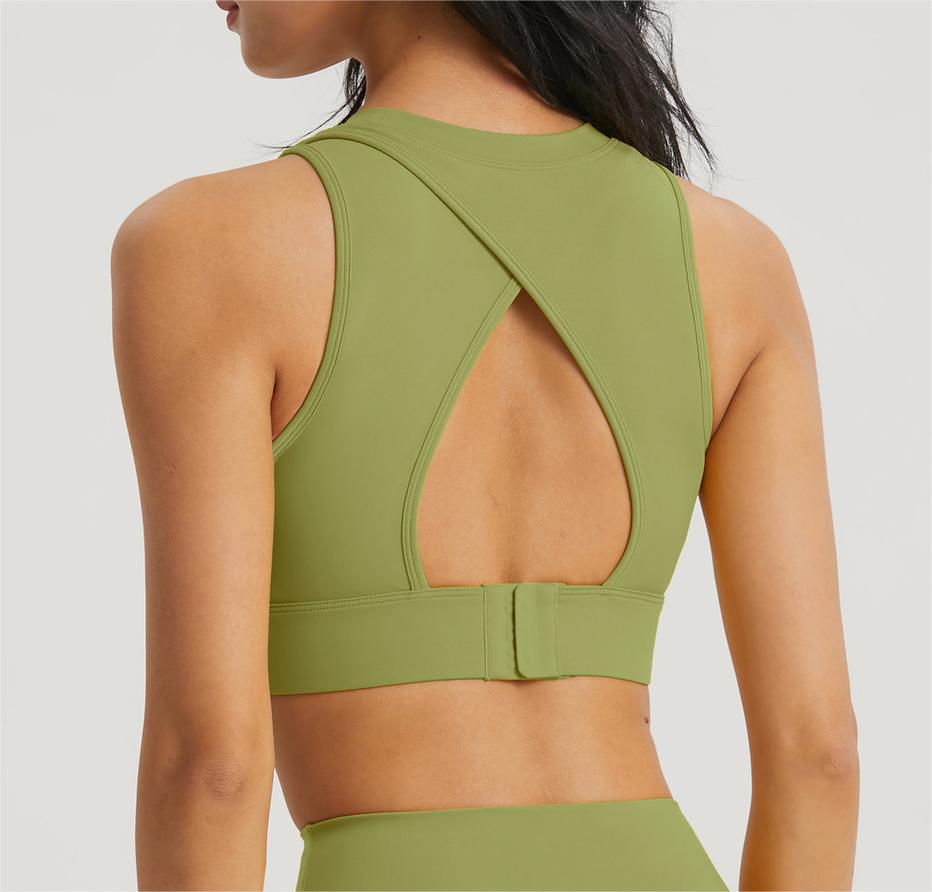 High Neck Racerback Cropped Tank Top