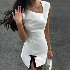 Silken Satin Mini Dress