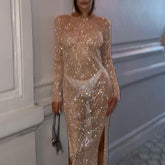 Giving All Of Me Rhinestone Maxi Dress