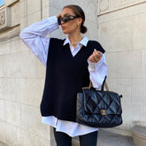 Updated Style Knit Oversized Vest