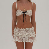 Faux Affection Lace Two-Piece Set