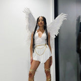 Nobody Else Knotted Shoulder Ruched Mini Dress