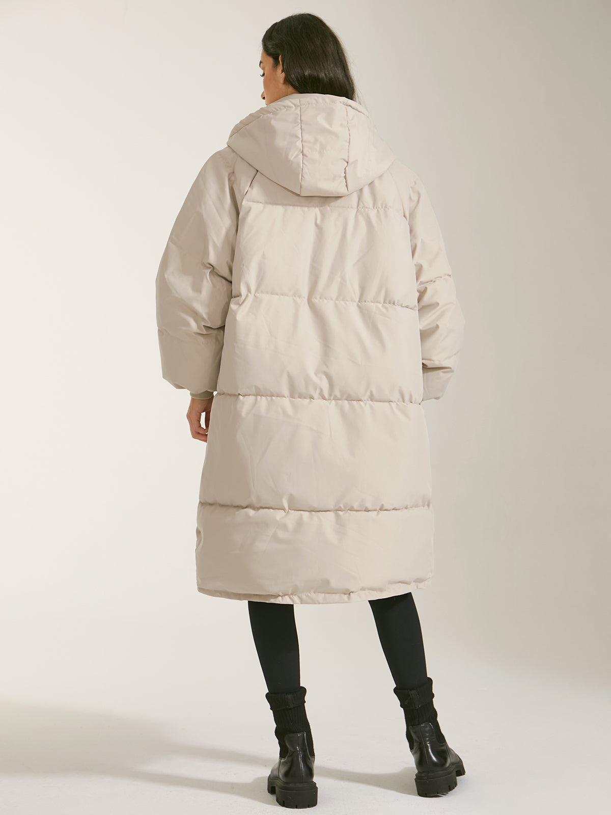 Long Hooded Puffer Parka Coat