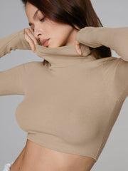 Cropped Long Sleeve Turtleneck