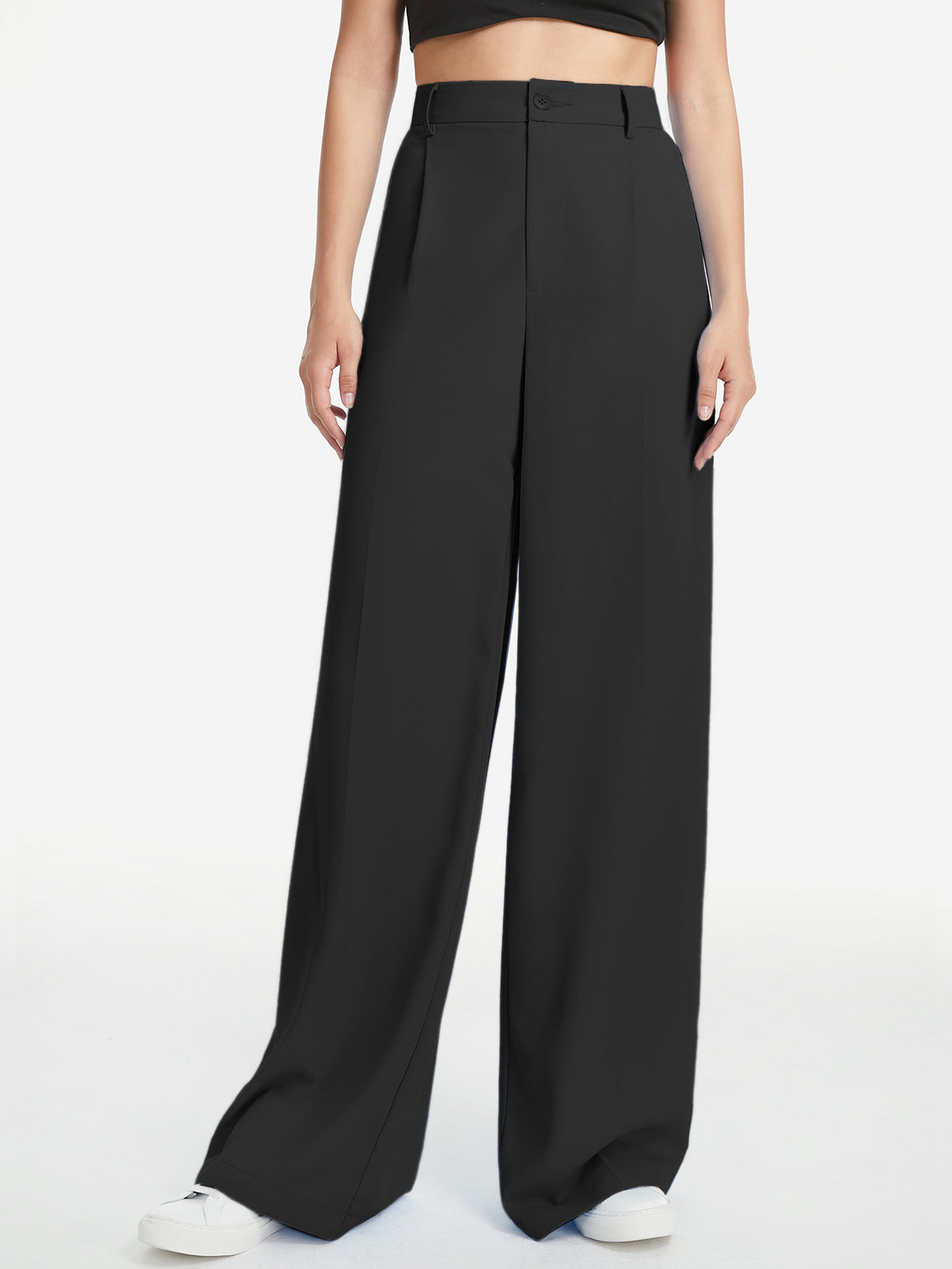 High Waisted Wide Leg Relaxed Fit Trousers