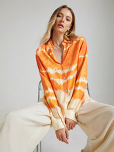 Colorblock Long Sleeve Relaxed Fit Dress Shirt