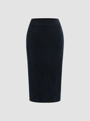 Deep Ocean Corduroy Skirt