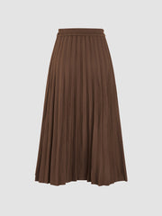 Brownie Pleated Skirt