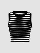 Classy Stripe Crop Tank Top