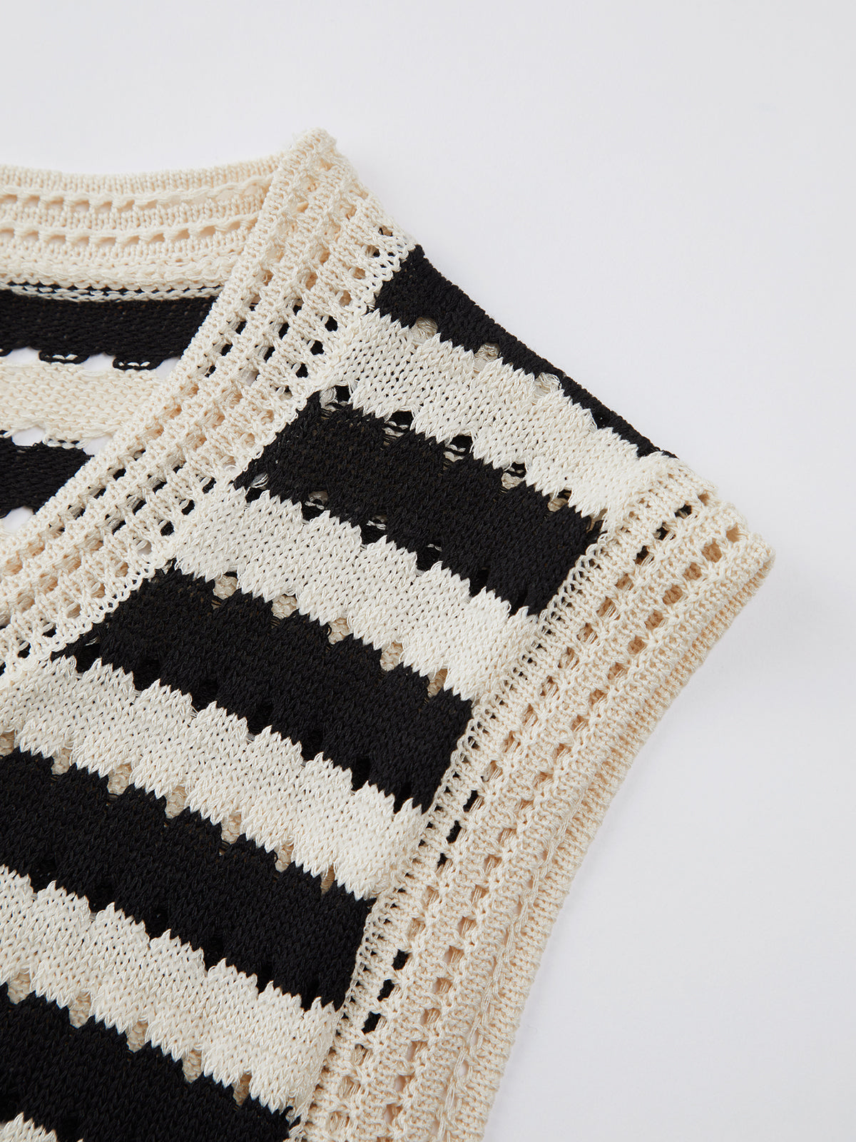 Classy Stripe Crochet Sweater Vest