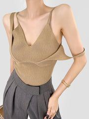 Double Layered Ribbed Cami Top
