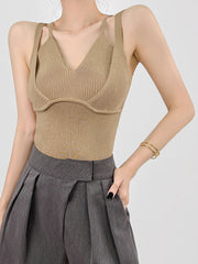Double Layered Ribbed Cami Top