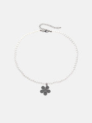 Lilac Pendant Beaded Necklace