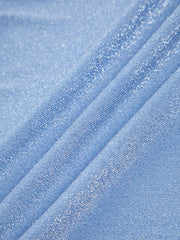 Halter Zip Up Glitter Open Back Short Dress