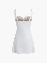Drawstring Lace Short Dress