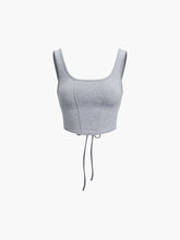 Criss Cross Tie Crop Corset Top