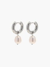 Pearls Drop Hoop Earrings
