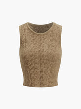 Leisure Textured Crop Tank Top