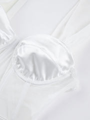 Satin Mesh Corset Top