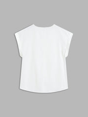 Utility Twist Cap Sleeve Blouse