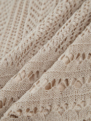 Crochet Eyelet Long Skirt