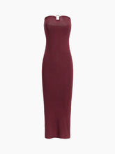Square Ring Bodycon Tube Midi Dress