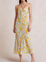 Daisies Floral Tied Long Sundress