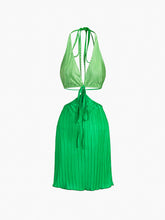 Halter Open Back Textured Short Dress