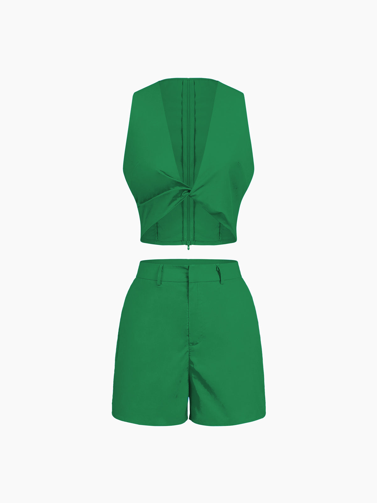 Sicilia Knotted Two Piece Shorts Set