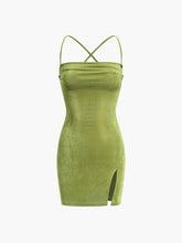 Summer Greens Open Back Short Dress