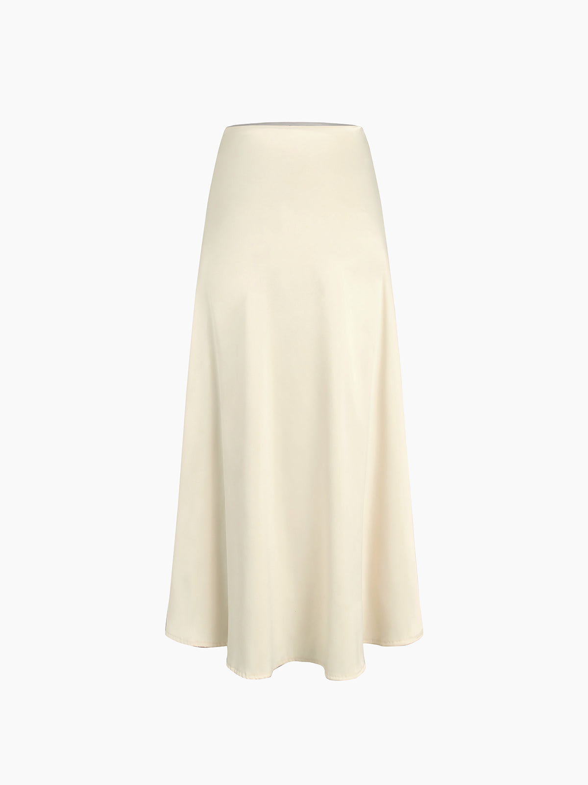 Ivory Glow Satin Two Piece Skirt Set