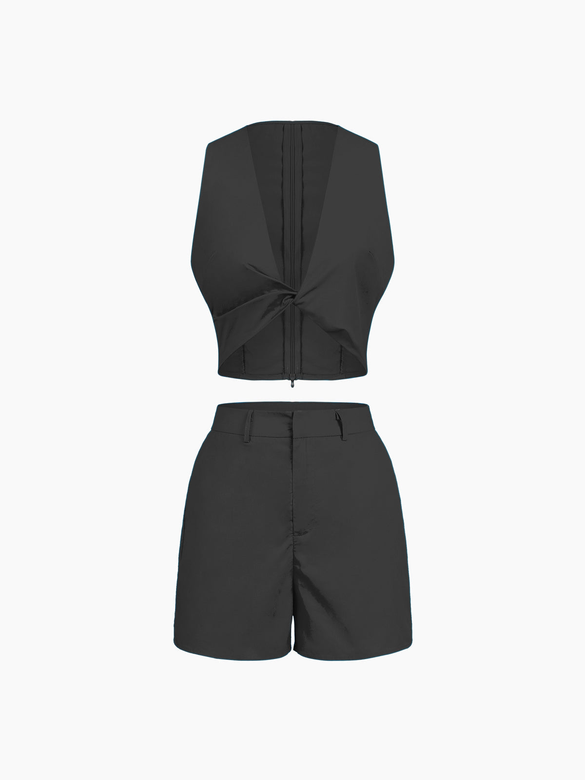 Sicilia Knotted Two Piece Shorts Set