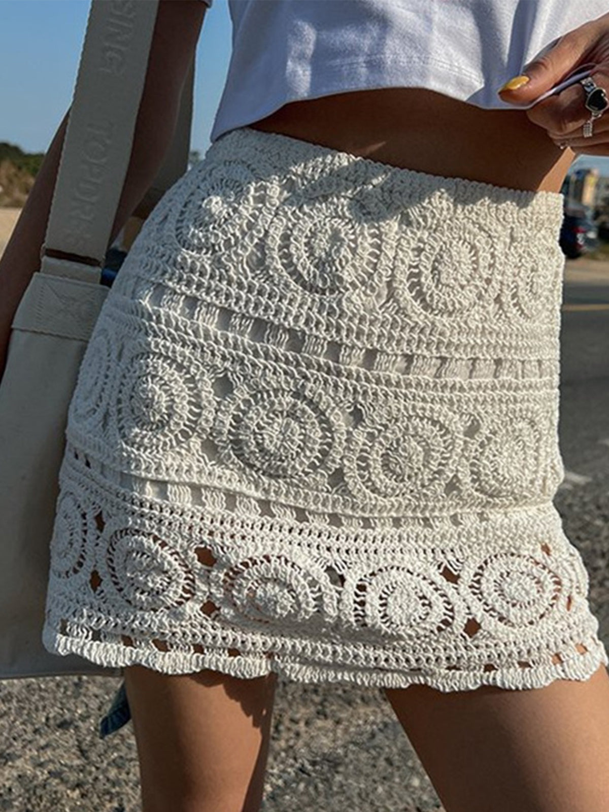 Crochet Ripple Mini Skirt
