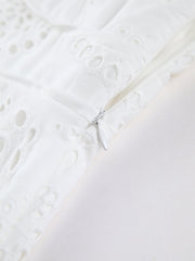 Coastal Cowgirl Eyelet Zippered Short Dress