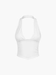 Halter Open Back Crop Top