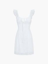 Coastal Cowgirl Eyelet Zippered Tied Front Short Dress