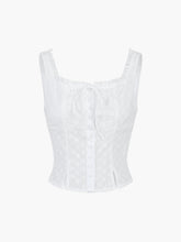 Coastal Cowgirl Eyelet Crop Tank Top