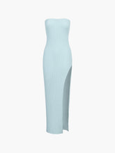 Azure Slit Tube Long Knit Dress