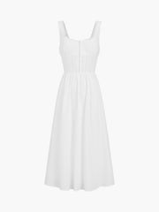 Coastal Cowgirl Lace Corset Zippered Midi Dress