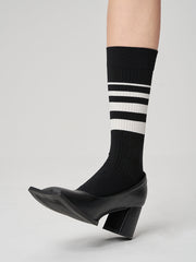 Stripe Mid Calf Socks