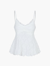 Coastal Cowgirl Lace Trim Textured Cami Top