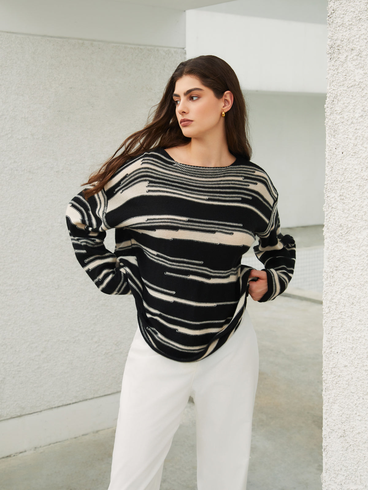 Winter Hill Stripe Pullover Sweater