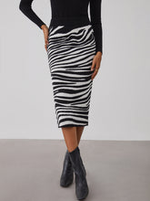 Leisure Zebrataur Knit Midi Skirt