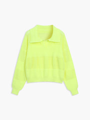 Lemonade Eyelet Polo Sweater