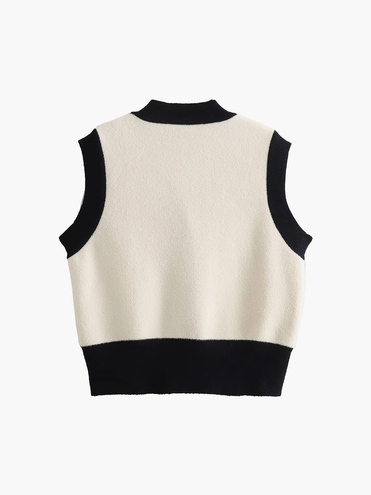 Into You Contrast Trim Sweater Vest