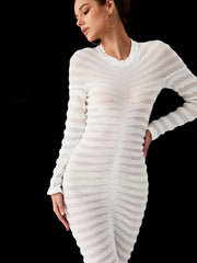 Tranquility See Through Long Sweater Dress