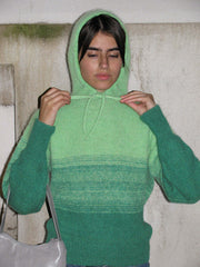 Ombre Greeness Hoodie Sweater