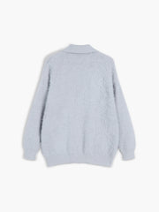 Whitney Fuzzy Polo Sweater